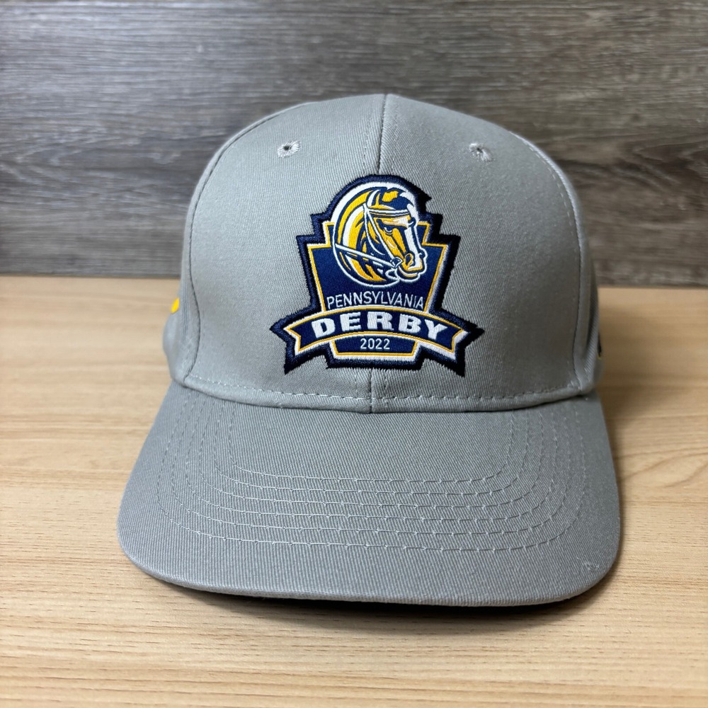 Pennsylvania‎ Derby Hat Cap Strap Back Gray Horse Racing 2022